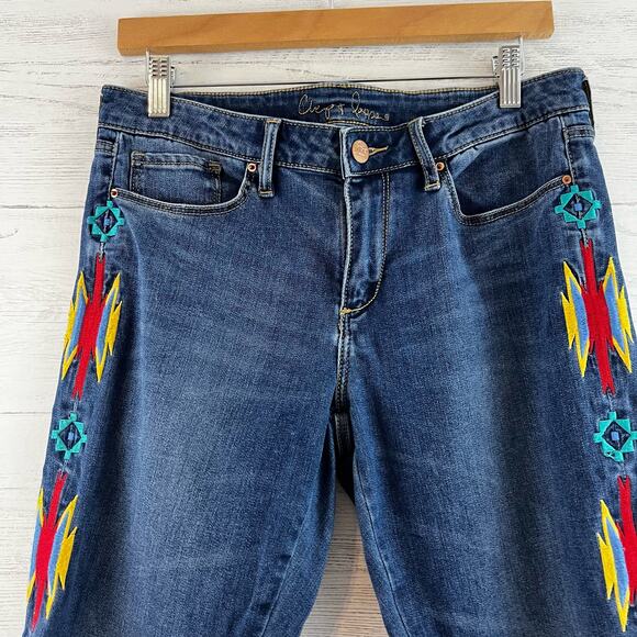 Chip & Pepper Syd Skinny Ankle Embroidered Jeans Size 30 - Picture 3 of 9